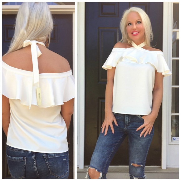 💕LAST 1! 💕Restocking in off white! Darling Top! - Picture 2 of 3